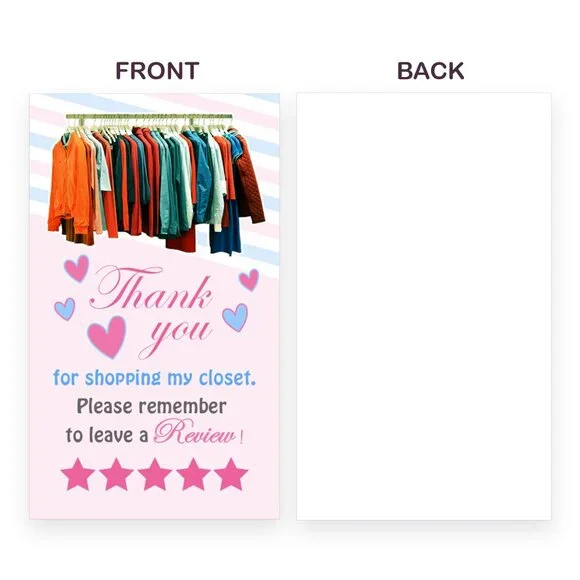 50 Closet Thank You Cards - Picture 4 of 4